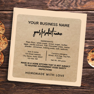 Rustic Texas Cottage Law étiquette alimentaire aut