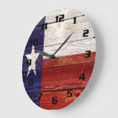 Rustic Texas Flag Grote Klok (Hoek)
