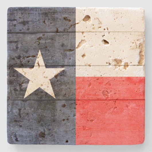 Rustic Texas Flag  Stenen Onderzetter (Voorkant)