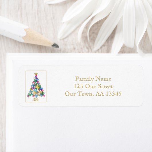 Rustic Texas kerstboom Etiket (Insitu)