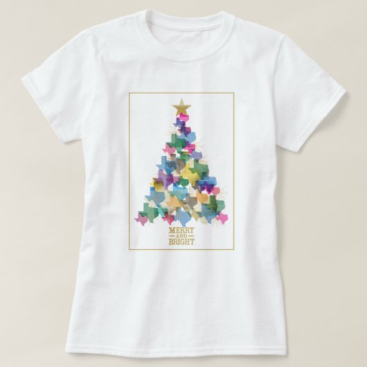 Rustic Texas kerstboom T-shirt (Design voorkant)