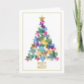 Rustic Texas - kerstboomfoto Feestdagen Kaart (Voorkant)