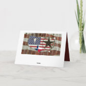 Rustic Texas Lone Star Texas Long Horn Bedankkaart (Achterkant)