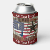 Rustic Texas Lone Star Texas Long Horn Koelbox Blikjeskoeler (Blikje Achterkant)