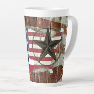 Rustic Texas Lone Star Texas Long Horn Latte Mok