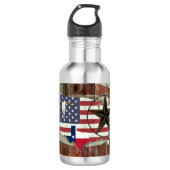 Rustic Texas Lone Star Texas Long Horn Waterfles (Voorkant)