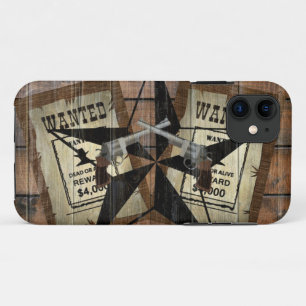 Rustic Texas Star Westerne dubbele gezochte pistol iPhone 11 Hoesje