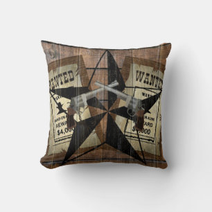 Rustic Texas Star Westerne dubbele gezochte pistol Kussen