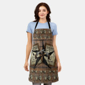 Rustic Texas Star Westerne dubbele gezochte pistol Schort (Gedragen)