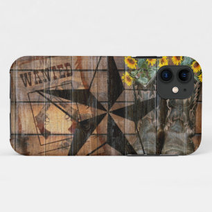 Rustic Texas Star Westerne Pistol Cowboy Boots iPhone 11 Hoesje