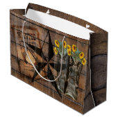 Rustic Texas Star Westerne Pistol Cowboy Boots Groot Cadeauzakje (Achterkant Gekanteld)