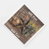 Rustic Texas Star Westerne Pistol Cowboy Boots Servet (Hoek)