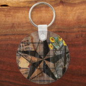 Rustic Texas Star Westerne Pistol Cowboy Boots Sleutelhanger (Voorkant)
