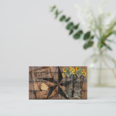 Rustic Texas Star Westerne Pistol Cowboy Boots Visitekaartje (Staand voorkant)