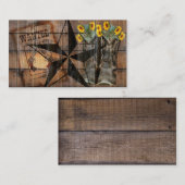 Rustic Texas Star Westerne Pistol Cowboy Boots Visitekaartje (Voorkant / Achterkant)