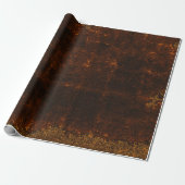 Rustic Texture  donkerbruine ontkoppeling Cadeaupapier (Uitgerold)