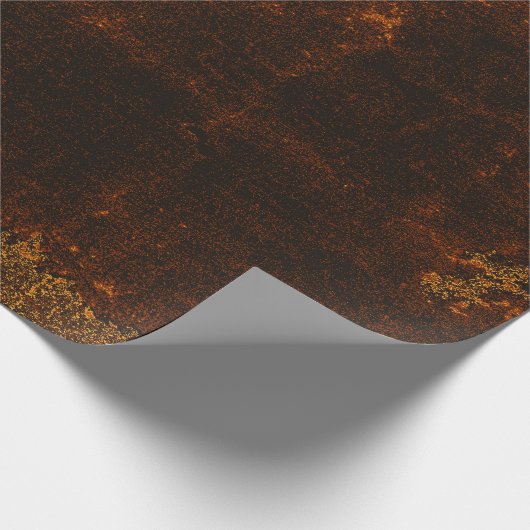 Rustic Texture  donkerbruine ontkoppeling Cadeaupapier (Hoek)