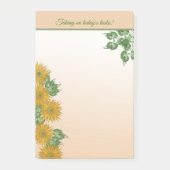 Rustic Texture Golden Flowers and Leaves Artwork Post-it® Notes (Voorkant)