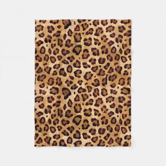 Rustic Texture Leopard Print Fleece Deken (Voorkant)
