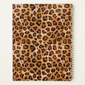 Rustic Texture Leopard Print Naam toevoegen Planner (Achterkant)