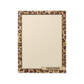 Rustic Texture Leopard print op maat Notitieblok (Gedraaid)