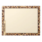 Rustic Texture Leopard print op maat Notitieblok (Voorkant)