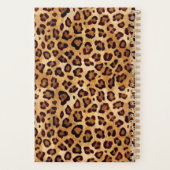 Rustic Texture Leopard Print Planner (Achterkant)