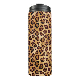 Rustic Texture Leopard Print Thermosbeker