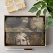 Rustic Texture Woman  Bicycle Tissuepapier (Geschenk)