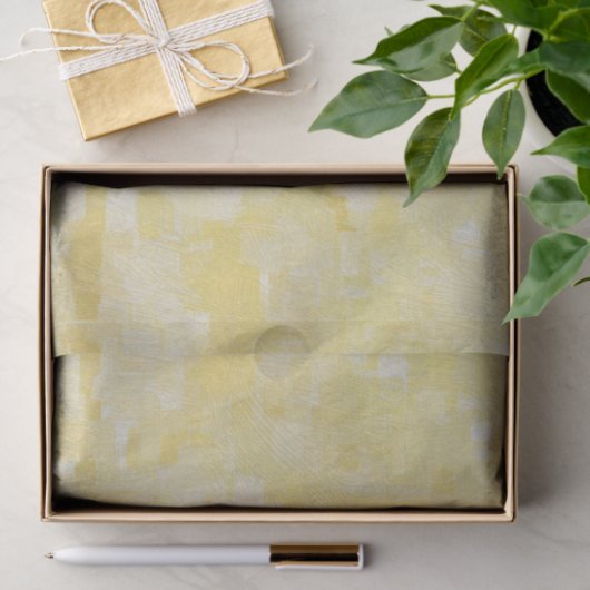Rustic Texture Yellow Decoupage Tissuepapier (Geschenk)