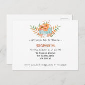 Rustic Thanksgiving Invitation Briefkaart. Uitnodiging Briefkaart (Voorkant / Achterkant)