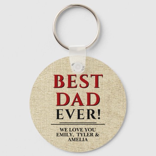 Rustic The Best Pap Ever Typography Father Day Sleutelhanger (Voorkant)