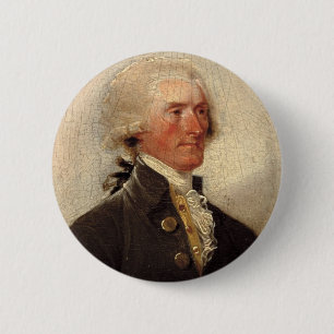 Rustic Thomas Jefferson Painting Ronde Button 5,7 Cm