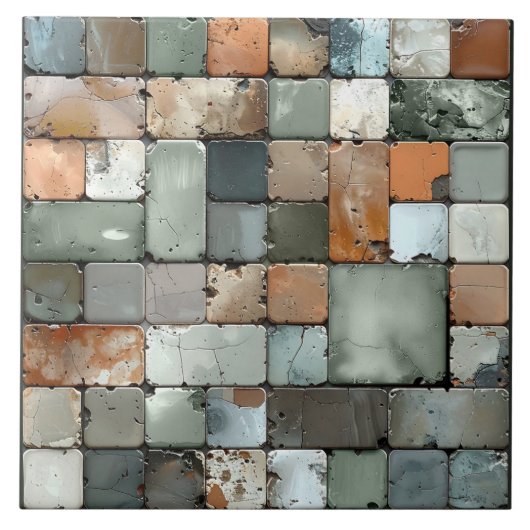 Rustic Tile Mosaic ID1187b Tegeltje (Voorkant)