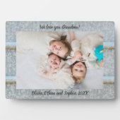 Rustic Tin Silo Persoonlijke naam Foto Plaque Fotoplaat (voorkant)