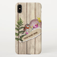 Rustic Torn Paper Wood Oil Paint Personalize Name