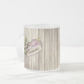 Rustic Torn Paper Wood Oil Paint Personalize Name Matglas Koffiemok (Voorkant links)