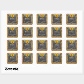 Rustic Tournesol mariage faveur autocollant (Feuille)