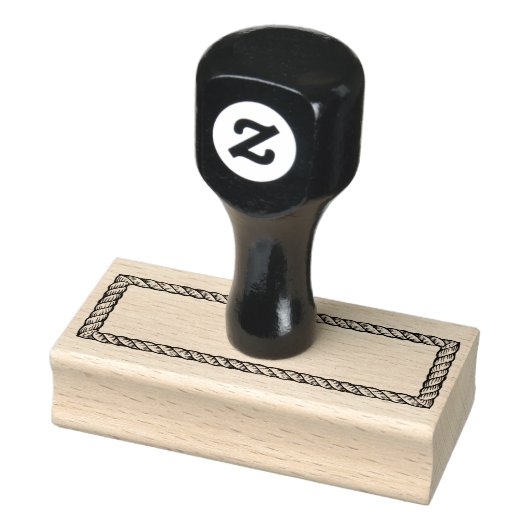 Rustic touw eenvoudige rechthoekige 1x3 lijst  	rubberstempel (Stempel)