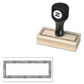 Rustic touw eenvoudige rechthoekige 1x3 lijst  	rubberstempel (Gestempeld)