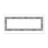 Rustic touw eenvoudige rechthoekige 1x3 lijst  	rubberstempel (Afrduk)