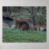 Rustic Tractor Poster (Voorkant)