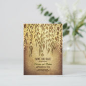 Rustic Tree Branches String Lights Sla de datum op Aankondigingskaart (Staand voorkant)