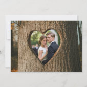 Rustic Tree Heart Photo Enregistrer Les Cartes De  (Dos)