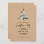 Rustic Tree Jingle and Mingle Christmas Invitation (Devant / Derrière)