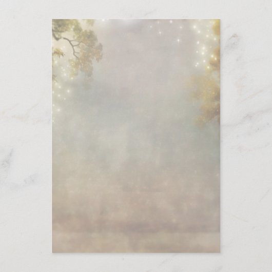 Rustic Tree Lights Branches Wedding Informatie Informatiekaartje (Achterkant)