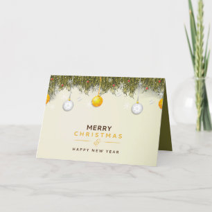 Rustic Tree Merry Christmas Quote Kaart