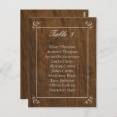 Rustic Tree Wedding Zitting Grafiek Briefkaart (Voorkant / Achterkant)