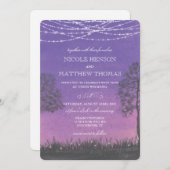 Rustic Tree Woodland Wedding Invitation Kaart (Voorkant / Achterkant)