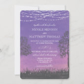 Rustic Tree Woodland Wedding Invitation Kaart (Voorkant)